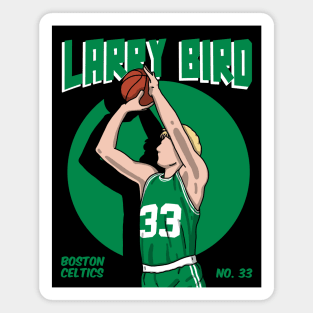 Larry Bird Comic Style Art Magnet